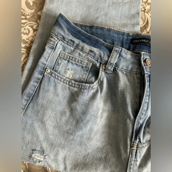 Sincerely Jules Straight Leg Slit Hem Jeans - Picture 6 of 12